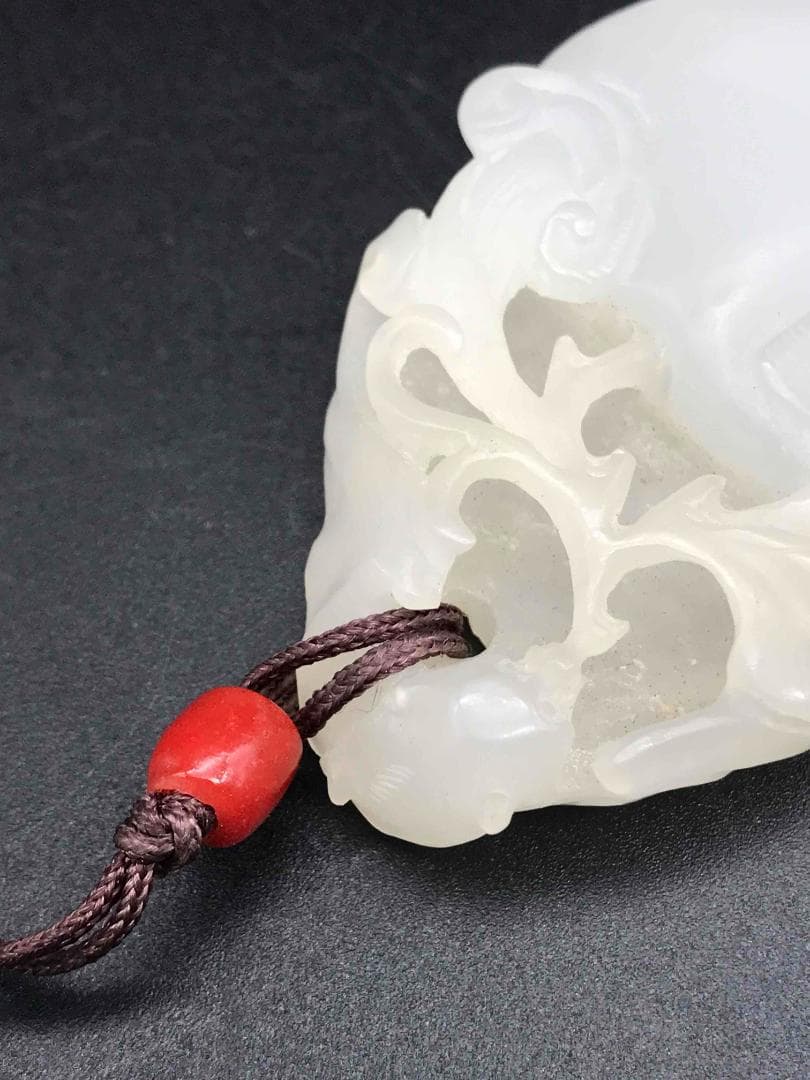 激安 中国古玩 砡 古玉 和田玉 清時代 極上 和田白玉(F-72)
