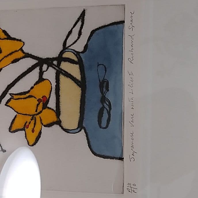 リチャード・スペア 版画 「日本の花器とゆり」 - メルカリ