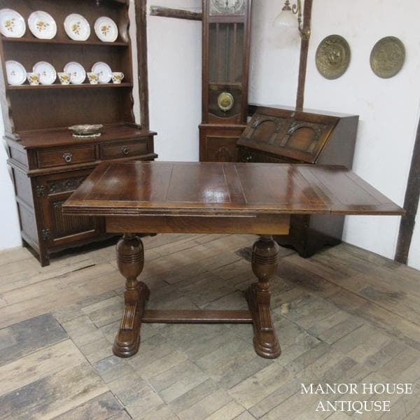 イギリス アンティーク 家具 ドローリーフテーブル ダイニング 英国 6063d