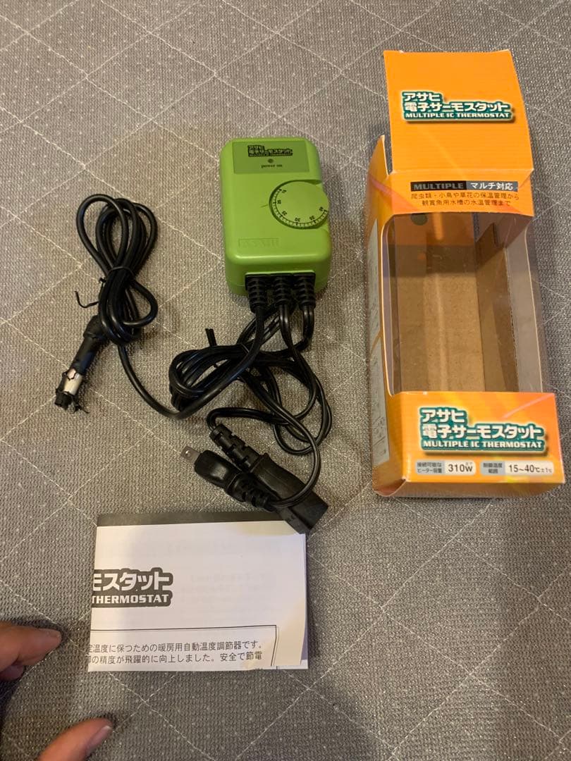 ミニペットヒーター20w&アサヒ電子サーモスタット アサヒ ミニペット