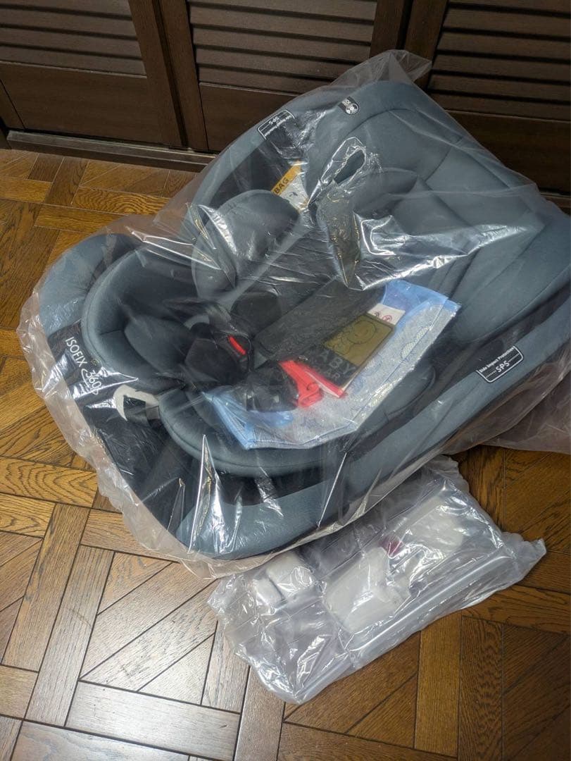 【10/13 本日限定】チャイルドシート 360度 回転式 ISOFIXグレー