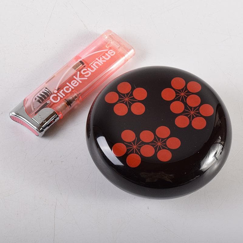 茶道具　塗師　中村宗哲作　織部好　梅鉢香合　松尾流不染斎極め箱　D　R8515