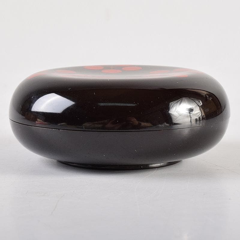 茶道具　塗師　中村宗哲作　織部好　梅鉢香合　松尾流不染斎極め箱　D　R8515