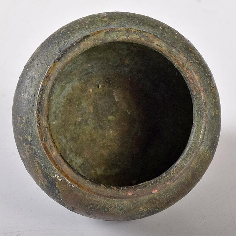 中国 古銅宣徳銅 雅賞幽香銘 小壷 N 8527E