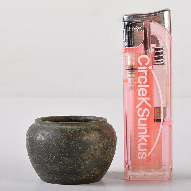 中国 古銅宣徳銅 雅賞幽香銘 小壷 N 8527E