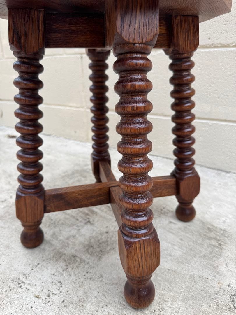 期間限定SALE 】英国アンティーク ツイストレッグ サイドテーブル スツール