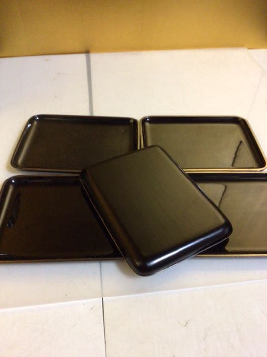 祝重一揃　銀縁がお洒落　共木箱付き