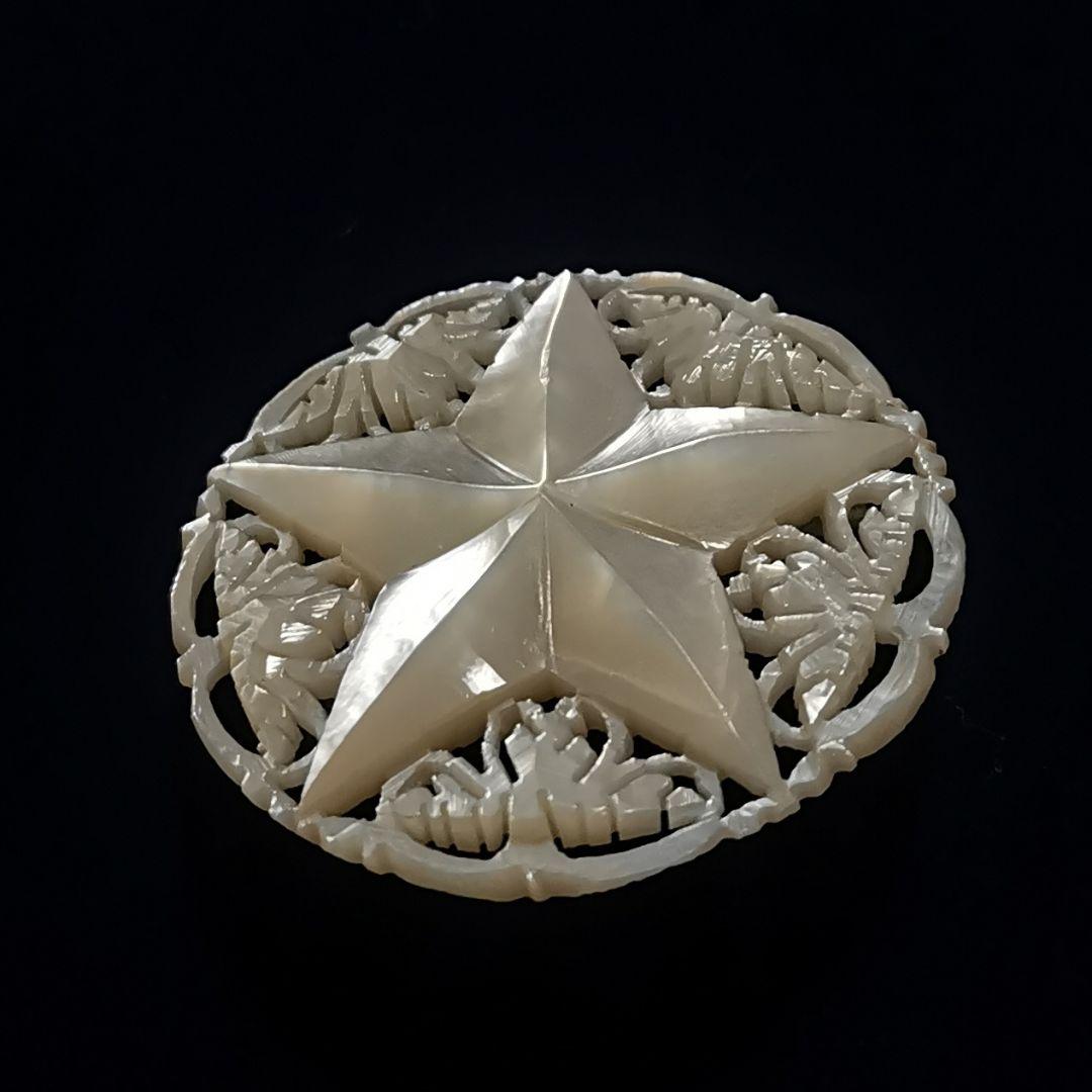 ヴィンテージベツレヘムパール五芒星ブローチせかほし