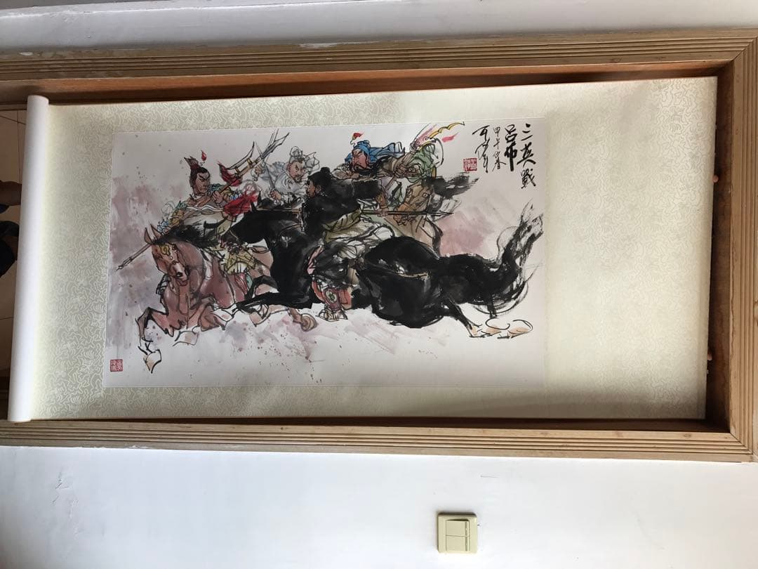 三国志 水墨画 戦闘シーン 三英戦呂布 戦国時代武士
