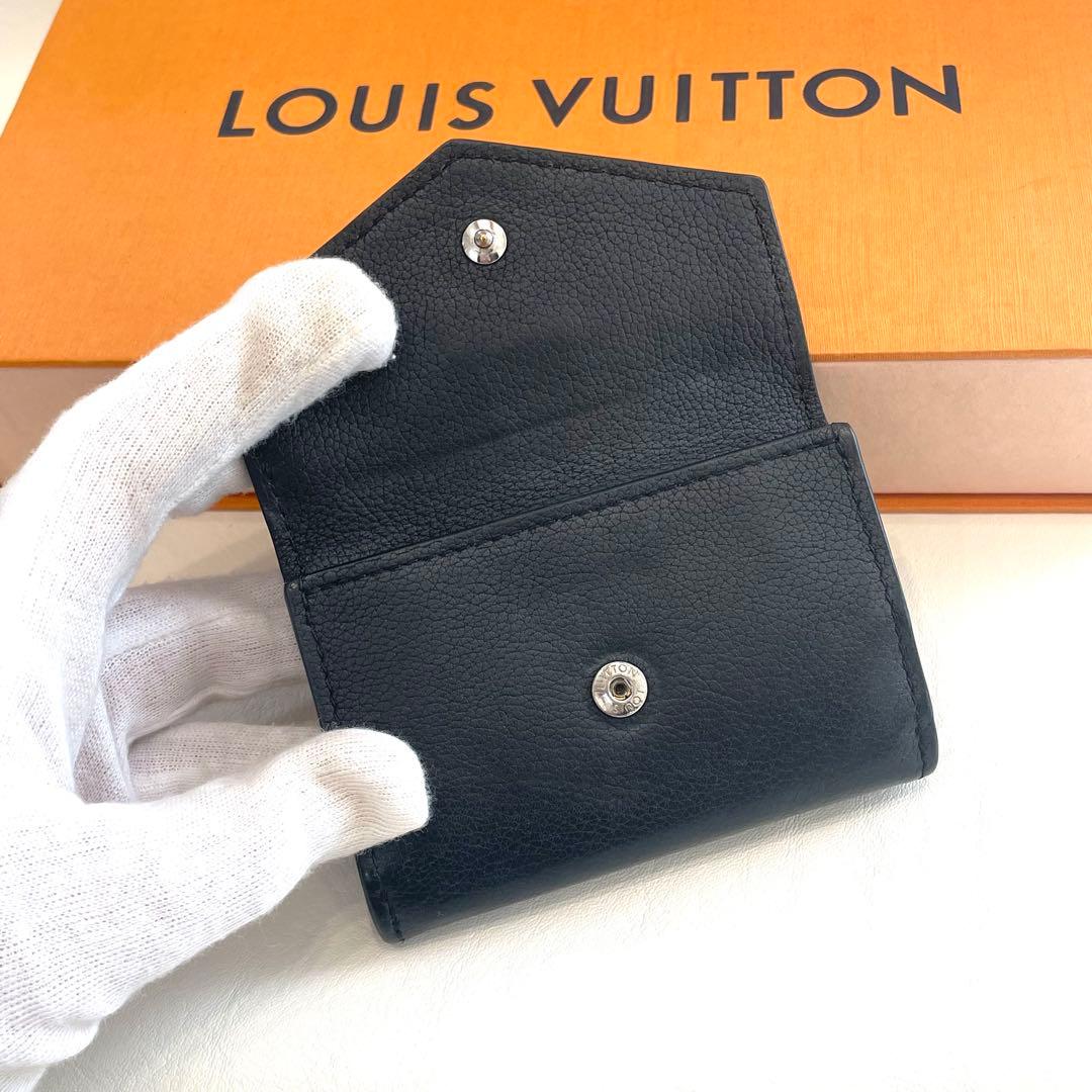 ルイヴィトン ポルトフォイユロックミニ　コンパクト財布　黒　正規品　本物