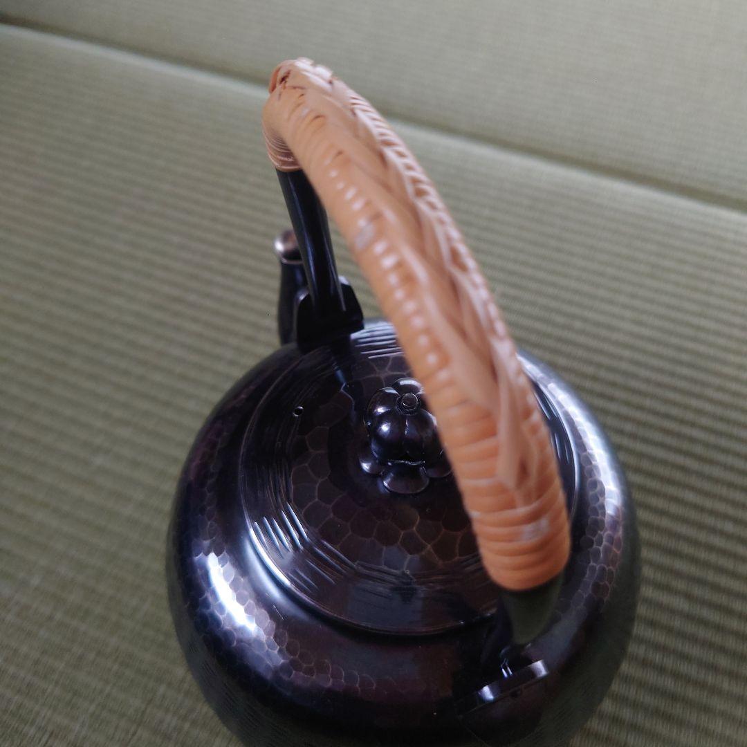 銀瓶 銀煉し仕上 秀峰堂造 茶道具/煎茶道