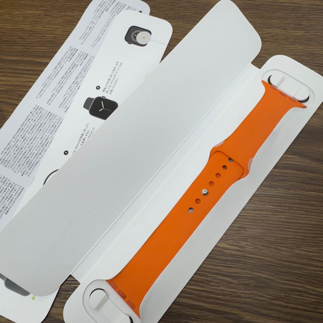 2718 Apple Watch エルメス　オレンジ　スポーツバンド　シリコン