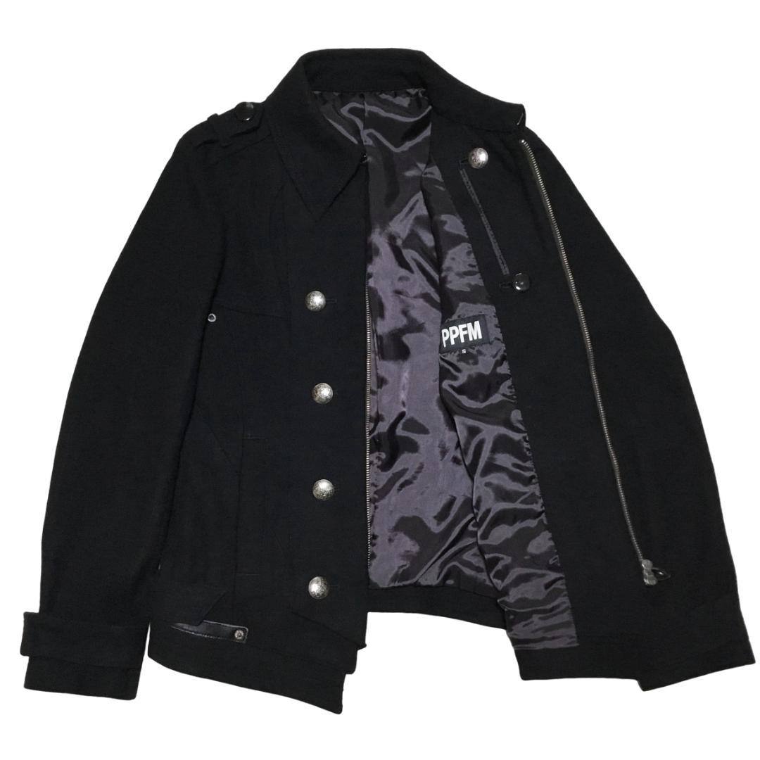 PPFM ピーピーエフエム ウール ナポレオンジャケット ブラック Sサイズ