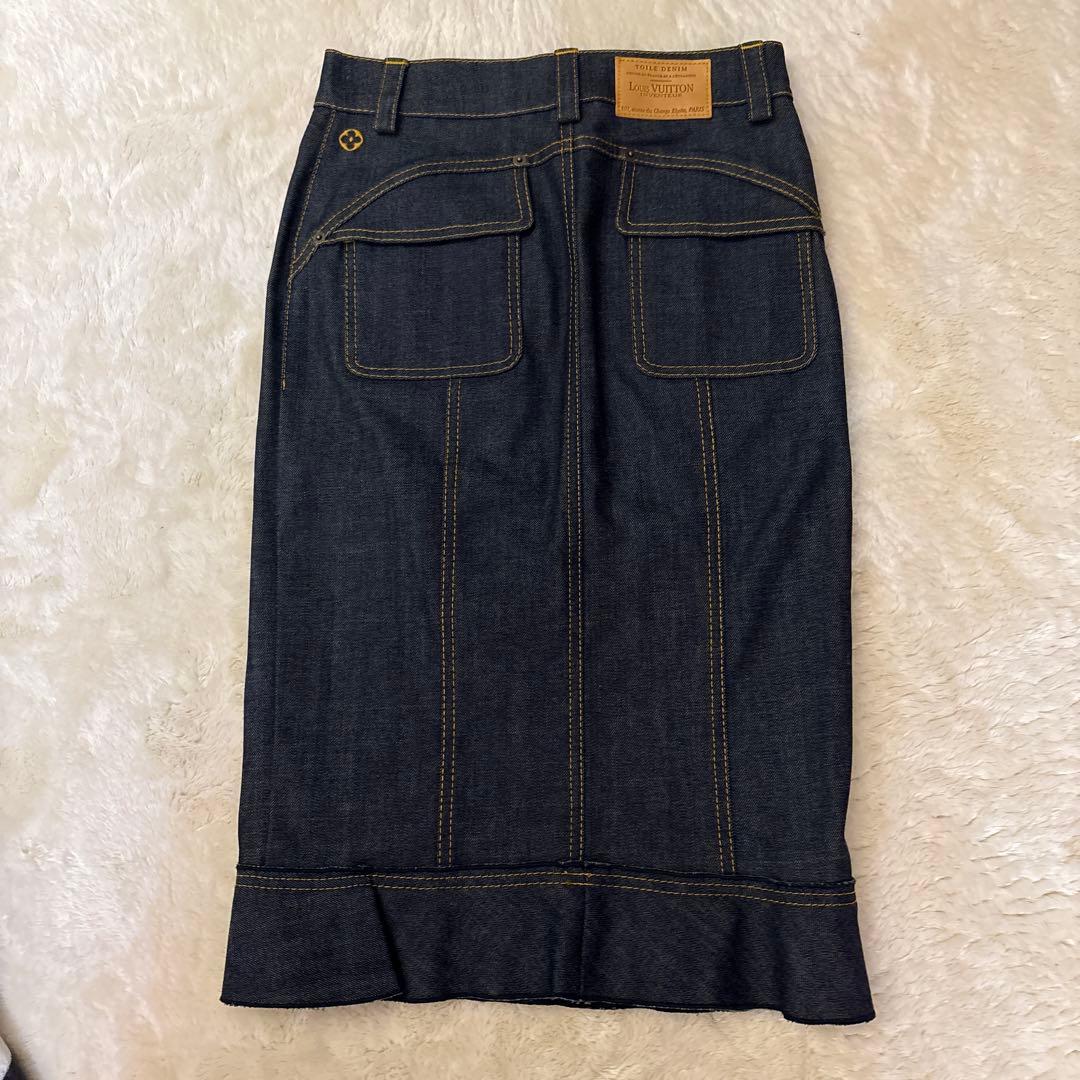 ルイヴィトン❣️未着用ダークデニム タイトスカート34