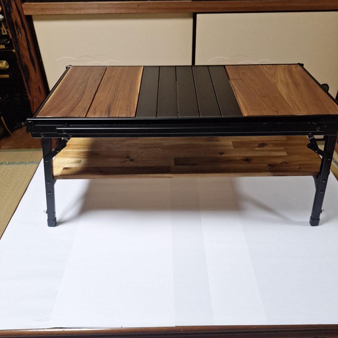 ラーテルワークス ウッドパネルテーブル ブラックフレームXウォールナット