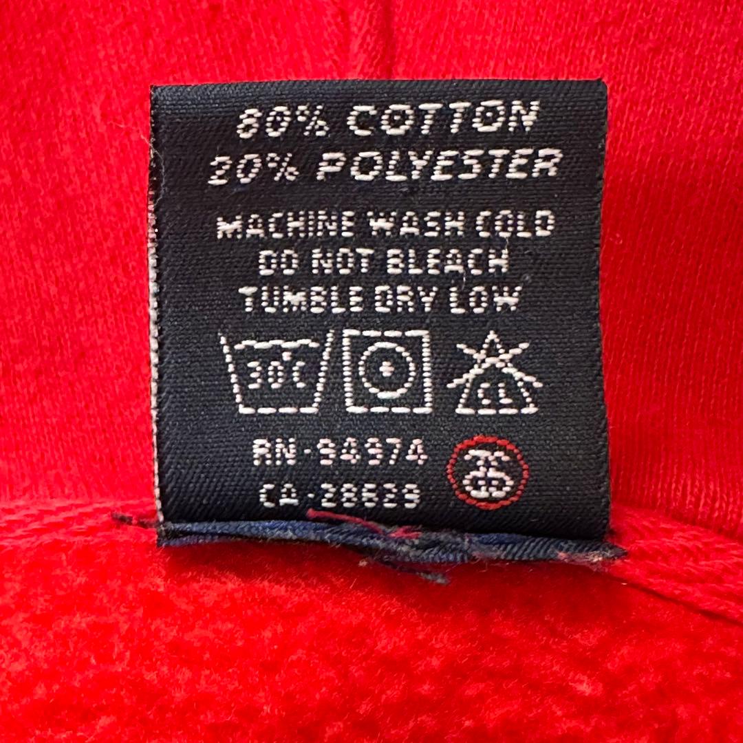 OLD STUSSY ステューシー パーカー デカロゴ 赤