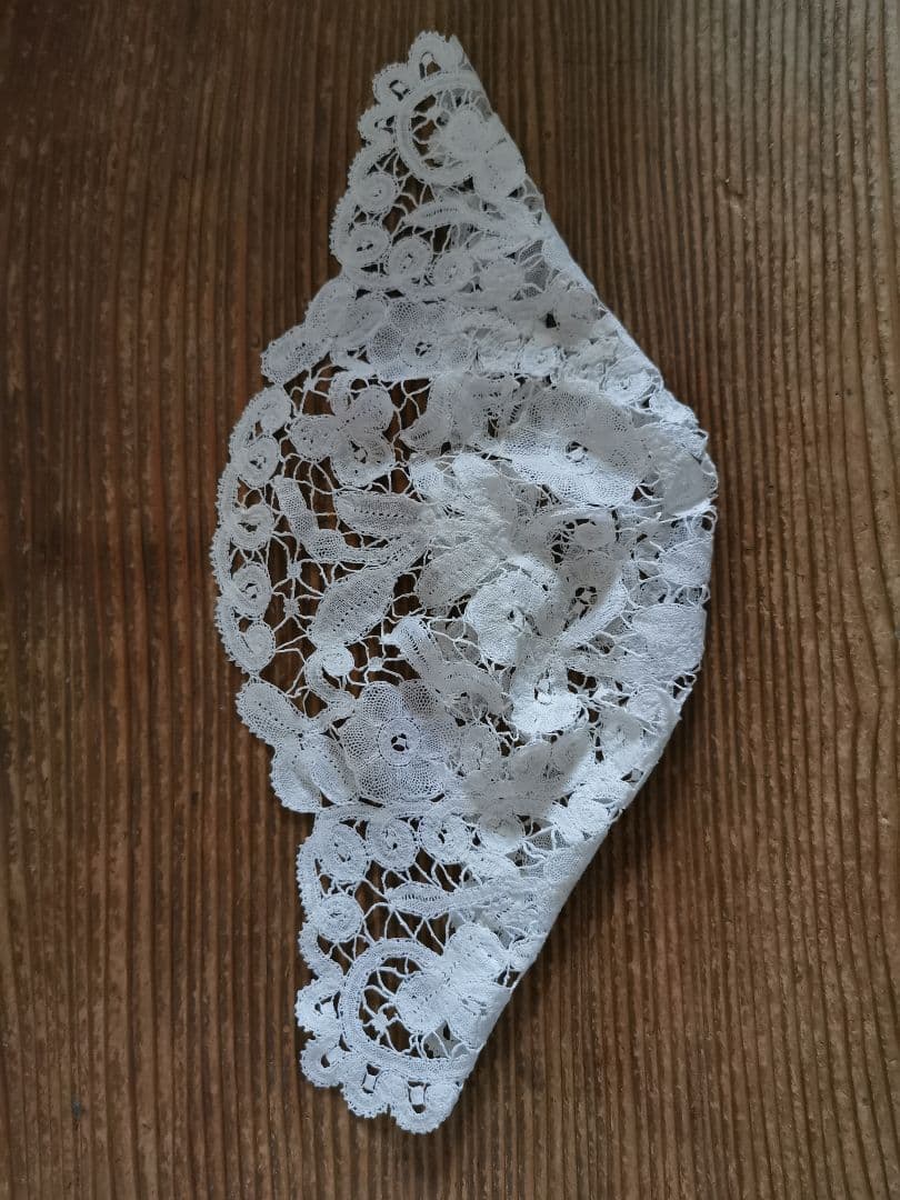 アンティーク ベルギーブルージュ ボビンレース ボネ リネンキャップ