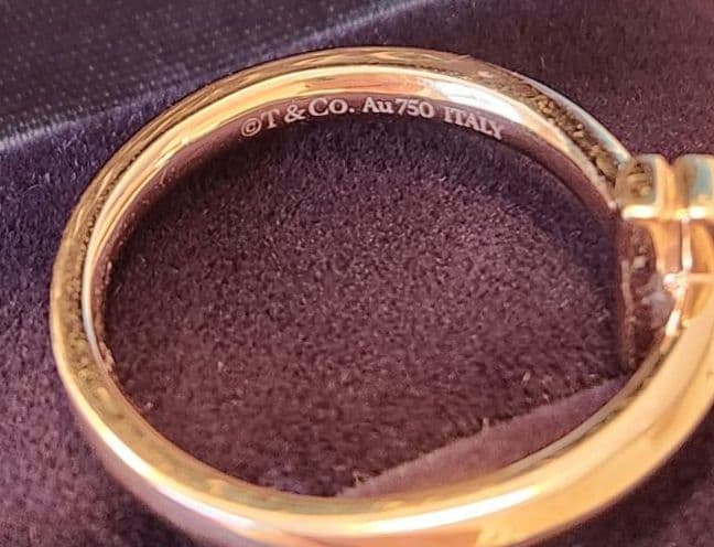 [中古]Tiffany ティファニー Tワンリング K18イエローゴールド11号