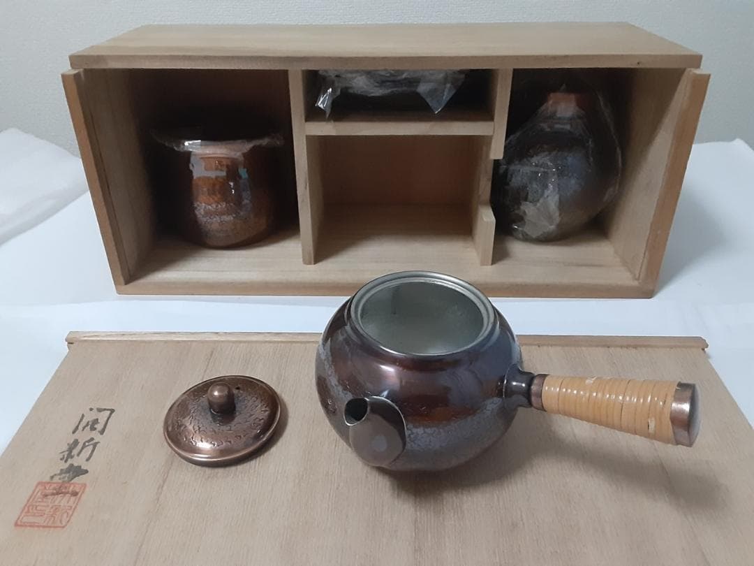人気 銅製 茶器セット 開新堂 開新堂の純銅製茶器セット
