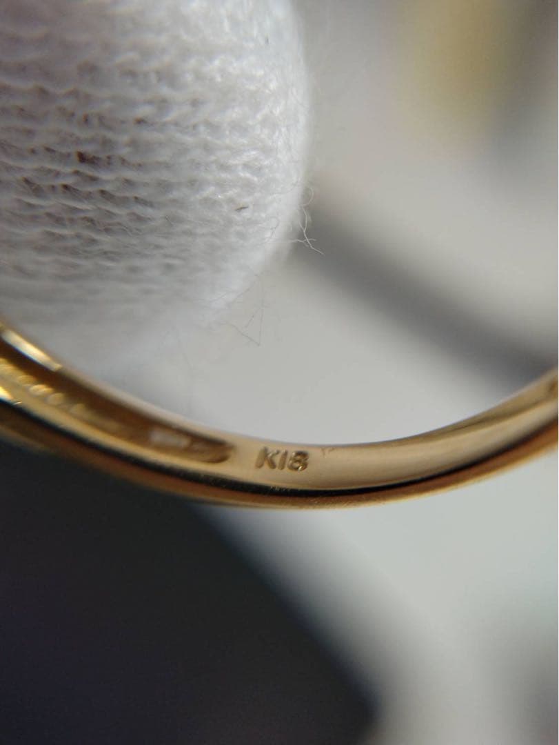 K18YG/ ダイヤリング 1.00ct ハーフエタニティ