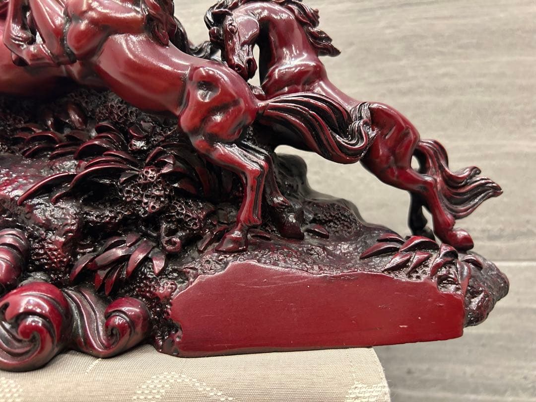 九頭馬 置物 骨董品