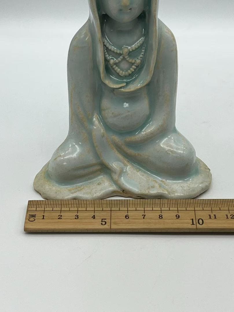 宋時代 青磁 影青観音座仏 時代物 【旧家蔵出し】 希少貴重(A-94)
