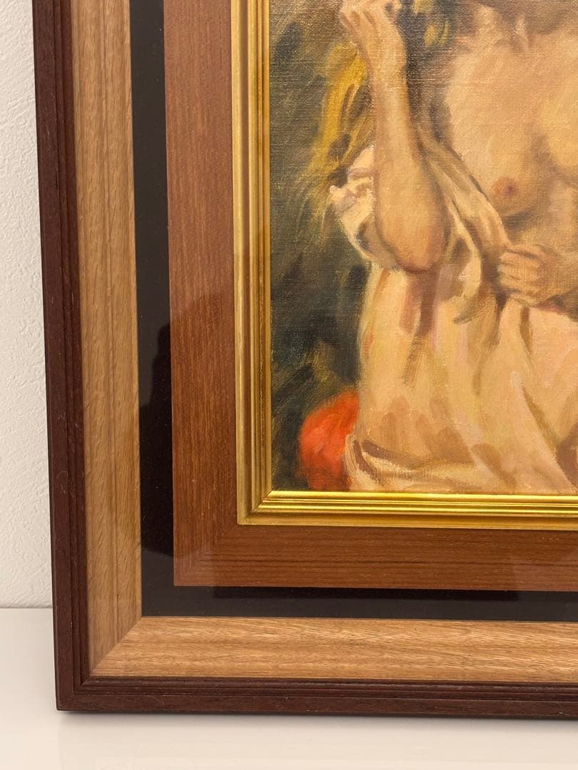 裸婦　額　菅沼金六　箱付