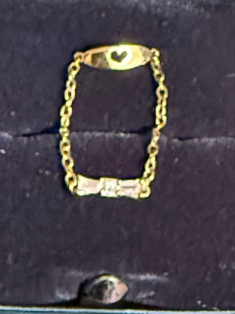 アーカー　AHKAH 18金　チェーンリング　ダイヤモンド　タイリング　リボン