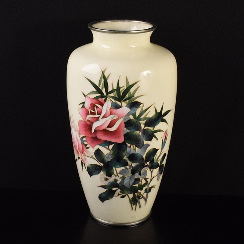 七宝焼 花文 花瓶 M R7879C