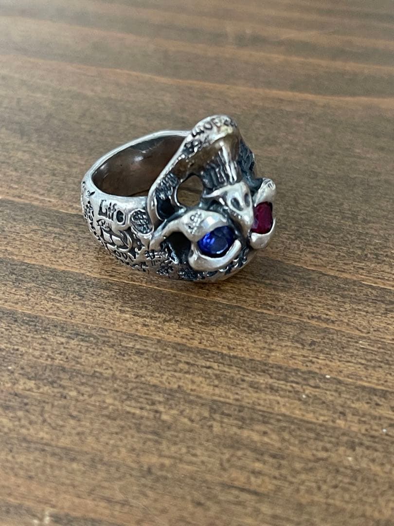 Bill Wall Leather グラフィックスカルリング/ゴールドサター