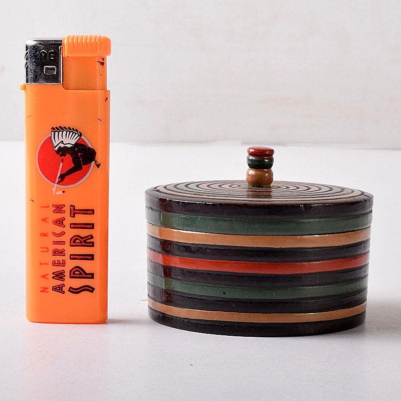 茶道具　漆塗　独楽塗　煙草壷　仕覆　書付箱　V　7680