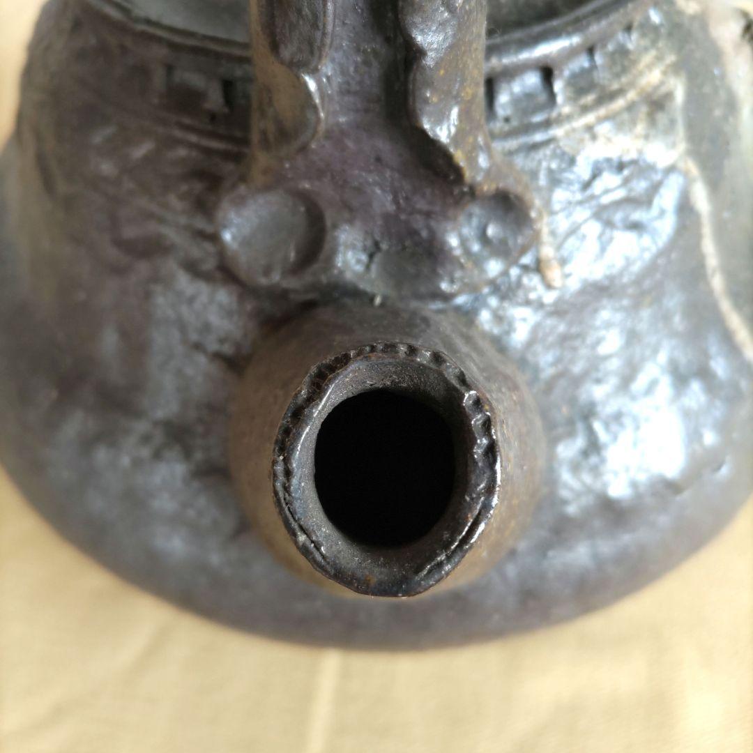 常滑焼 保崖作 手付き土瓶 H67