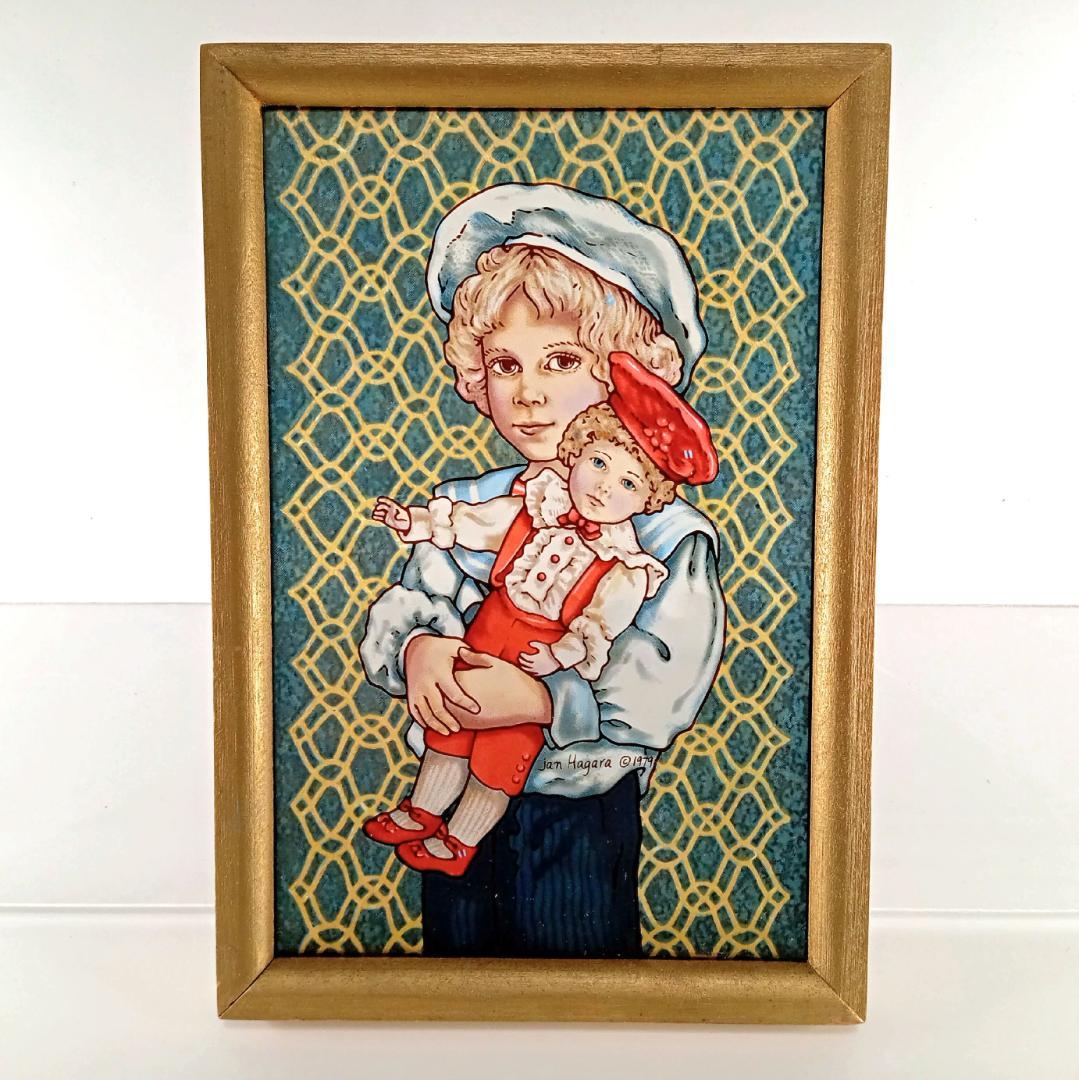 ジャン・ハガラ ステンドグラス 少年とお人形 ステファン グラス