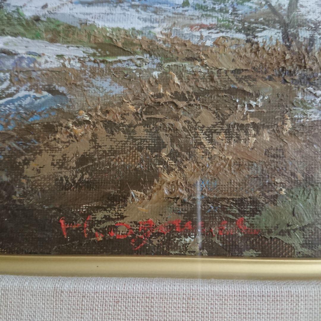 冬の妙高山麓 小川久雄画