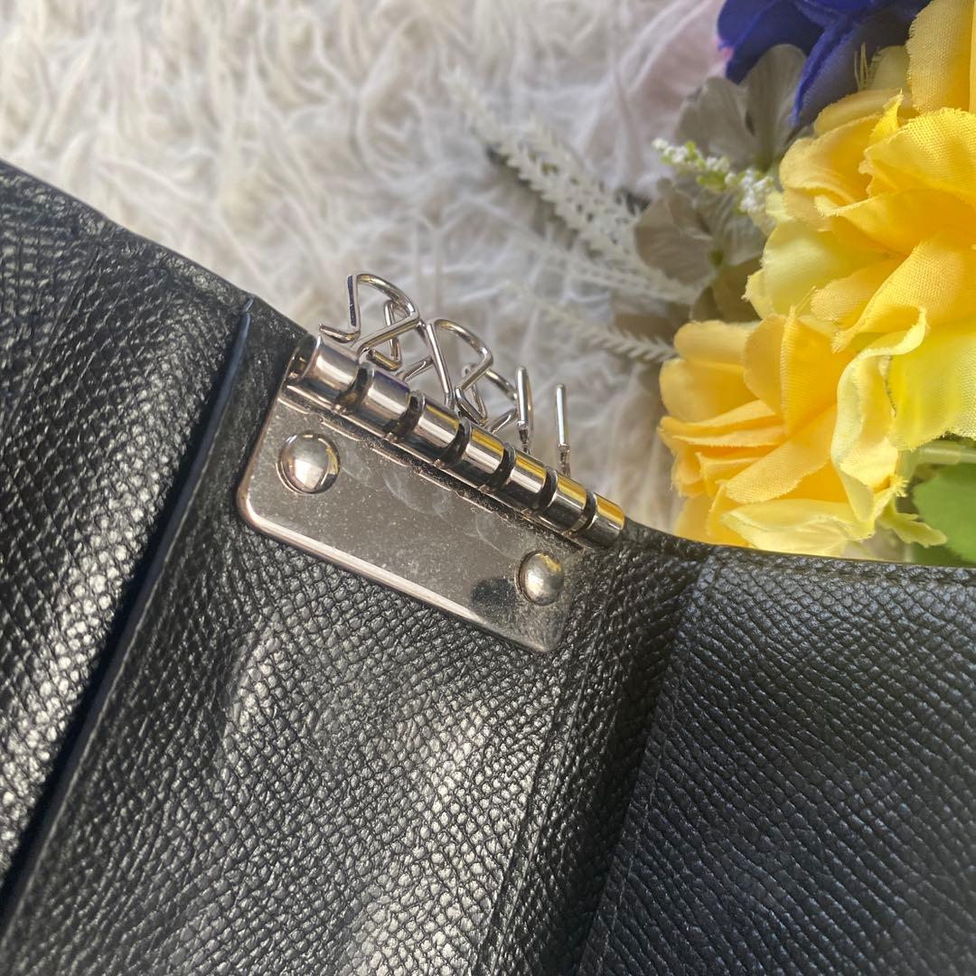 Burberry ブラック レザー キーケース