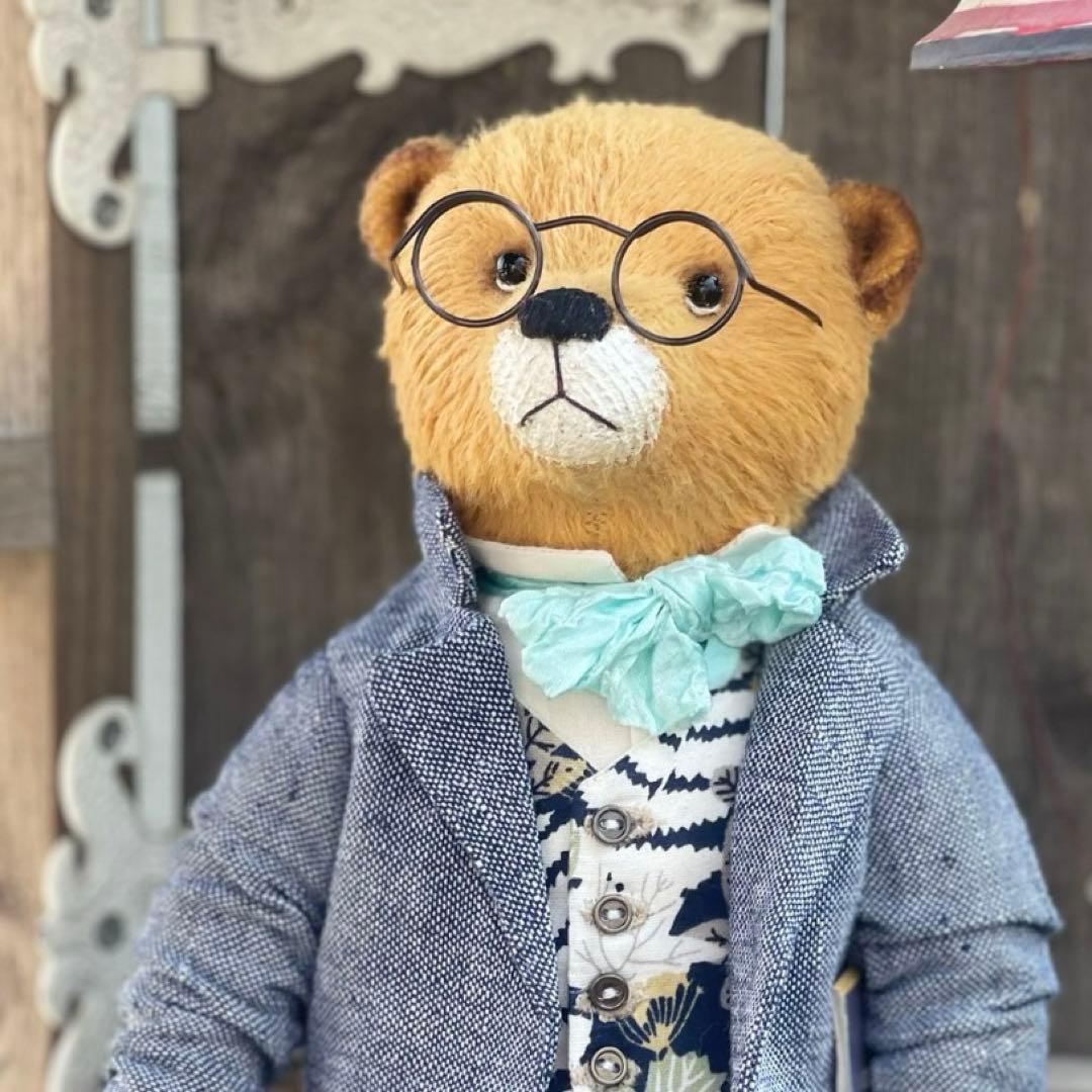 アーティストベア くま クマ テディベア 海外作家様 ハンドメイド 茶色