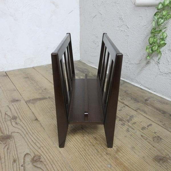 イギリス アンティーク 家具 マガジンラック 新聞/楽譜入れ 収納 6803c
