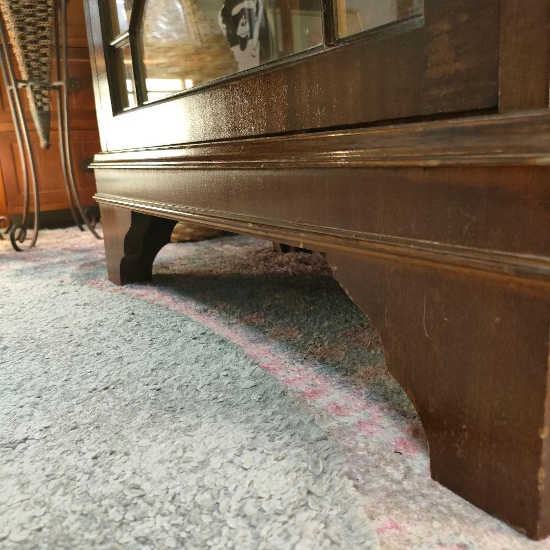 レザートップ 猫脚 アクセントホールキャビネット - メルカリ レザー