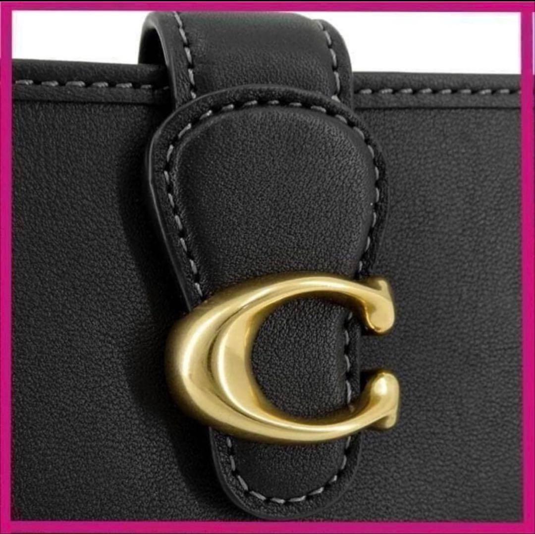 shino　コーチcoach高級スムースレザー、タビー二つ折り財布