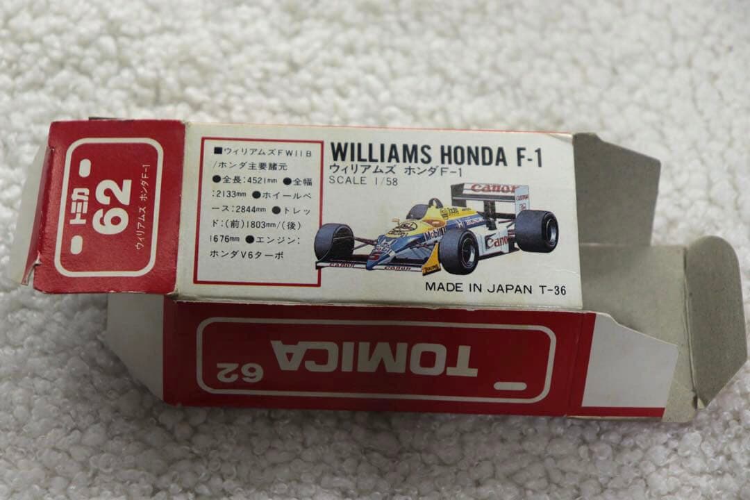 ウィリアムズ　ホンダ　F1 トミカ　日本製　赤箱62
