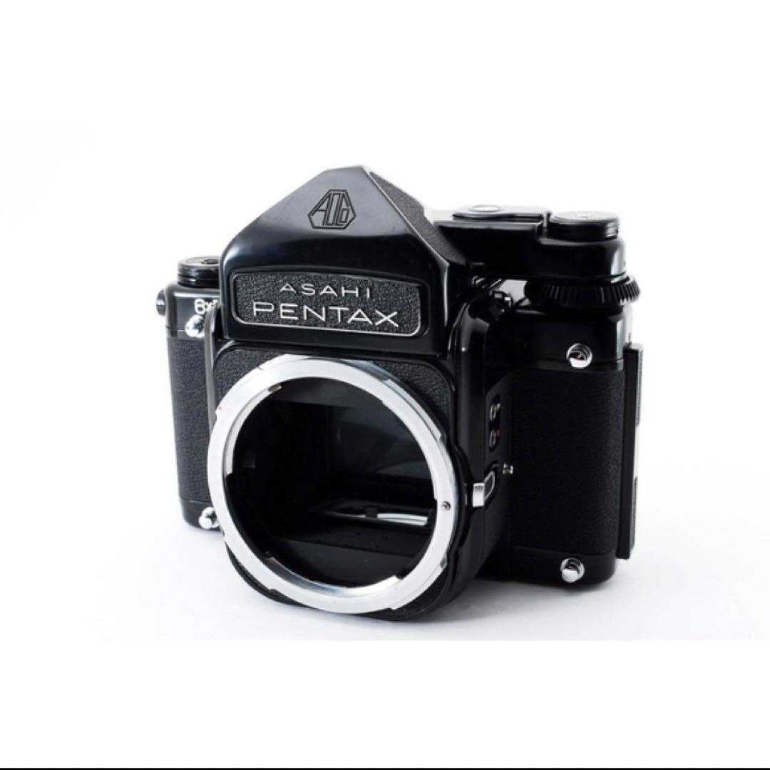 ほぼ無傷で綺麗。PENTAX 6 X 7 中判カメラバケペン ウッドグリップ