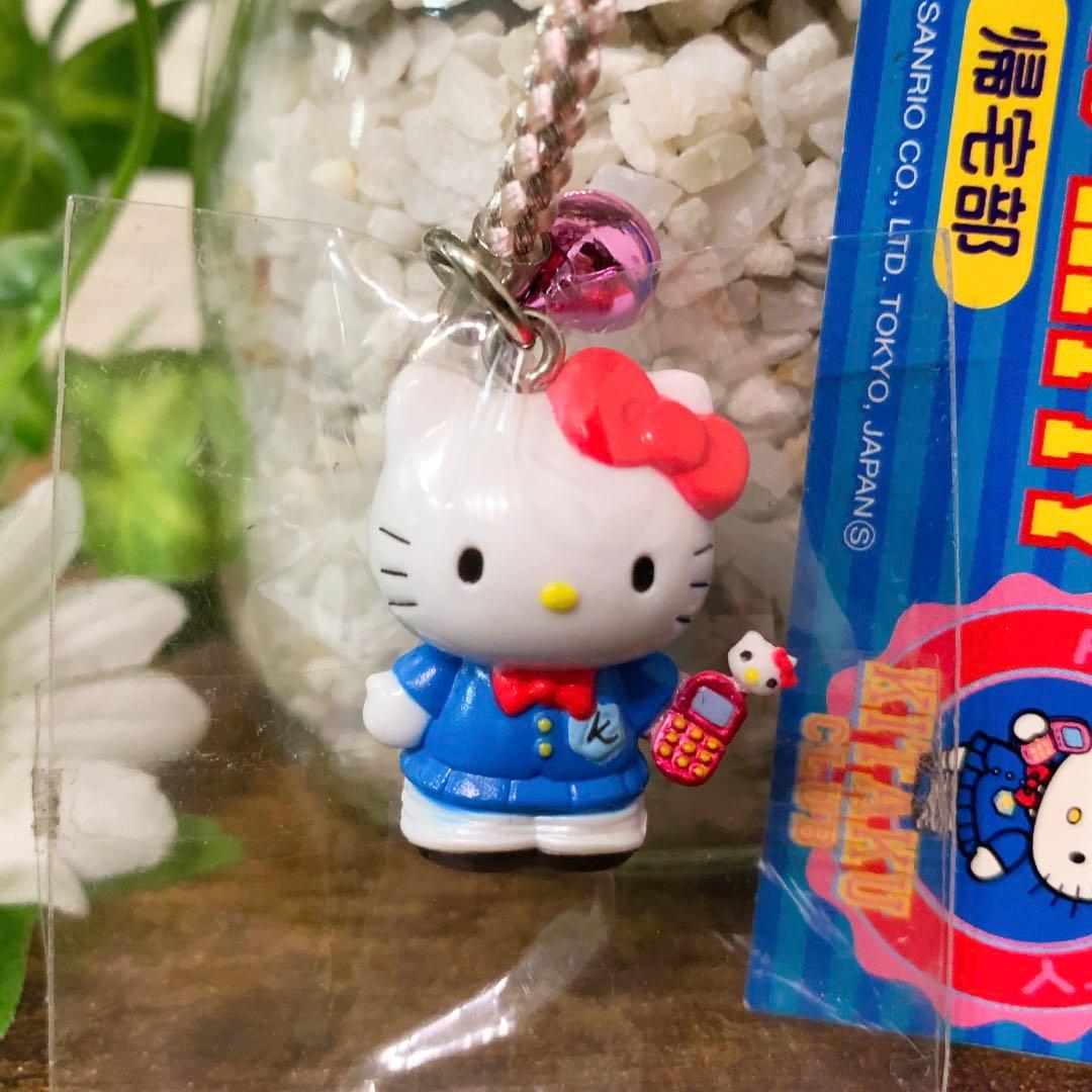 【激レア】ハローキティ 帰宅部 体育会系　根付　ストラップ　携帯電話　ガラケー