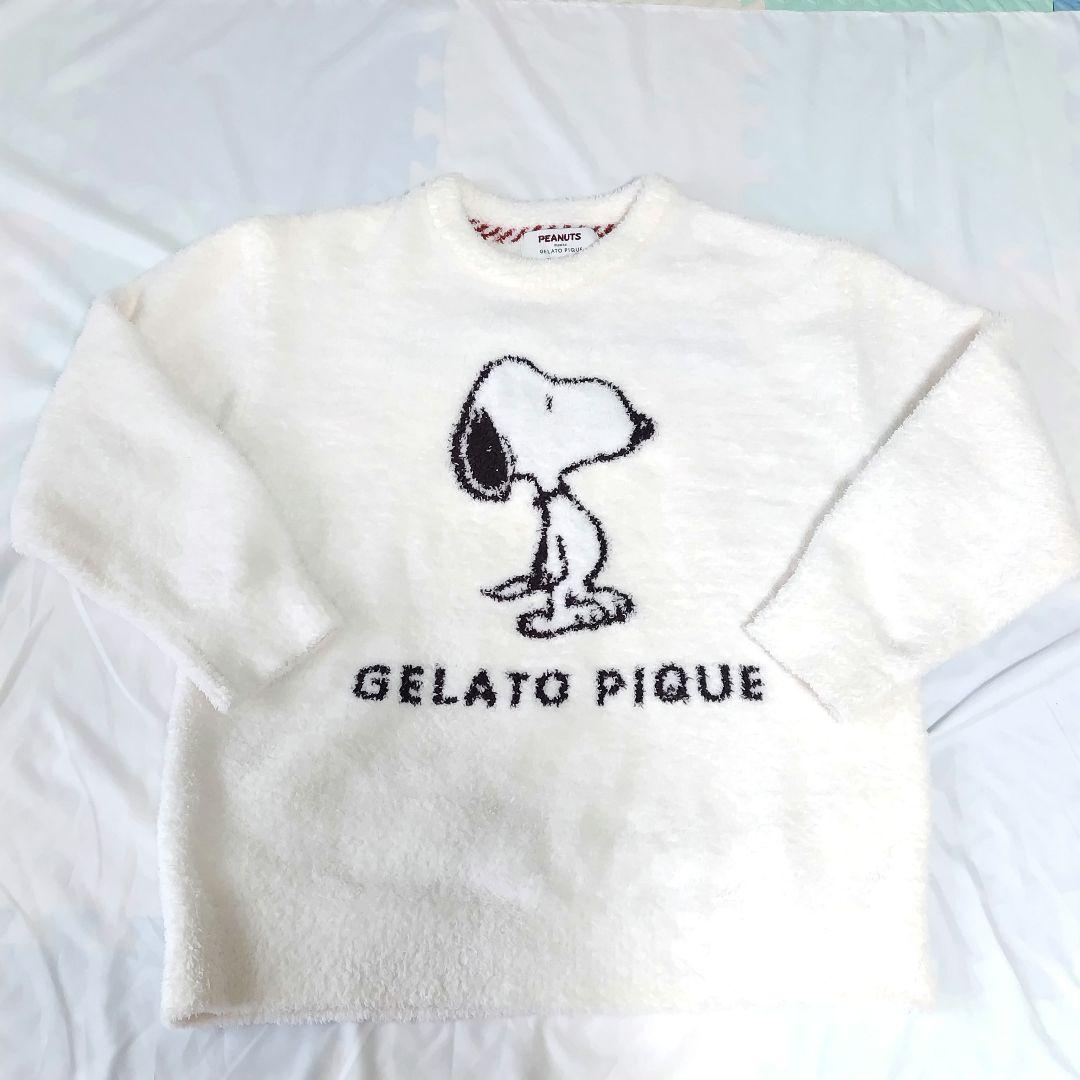 ジェラートピケ ルームウエア パジャマ スヌーピー 上下セット 冬 長袖