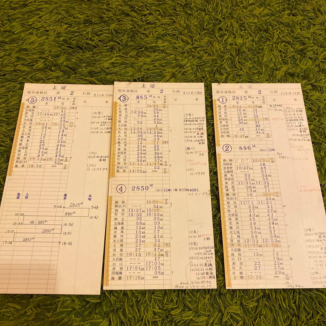 鉄道　スタフ　車掌用　籠原区　12行路