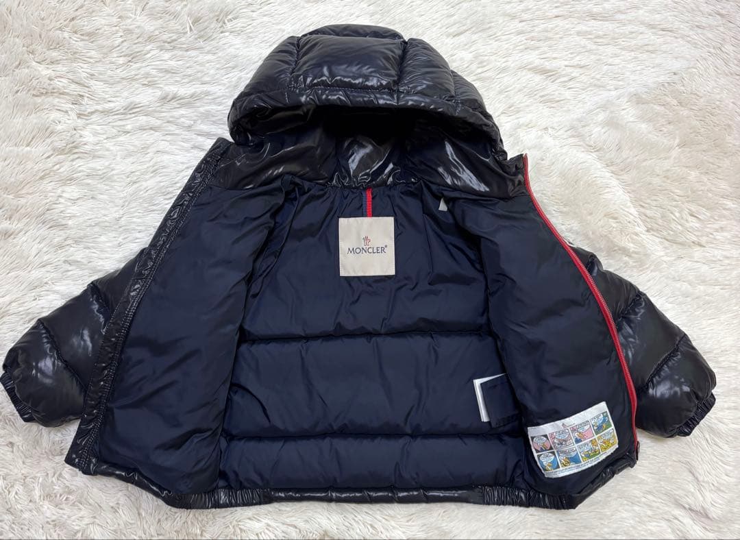 【美品】モンクレール ダウンジャケット キッズ ネイビー2anni92㎝100㎝