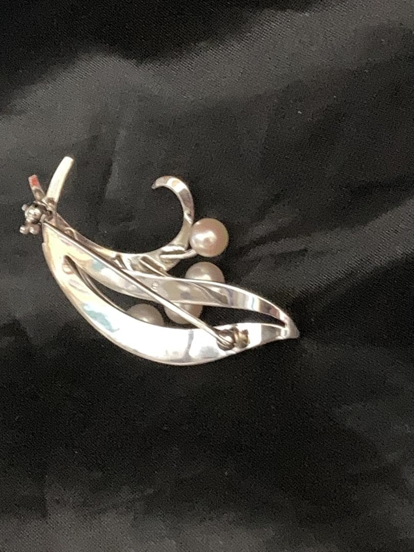 MIKIMOTO ミキモト ブローチ パール 真珠 シルバー 皇室御用達