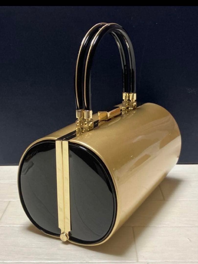 《美品》草履バッグセット　ゴールド　ブラック