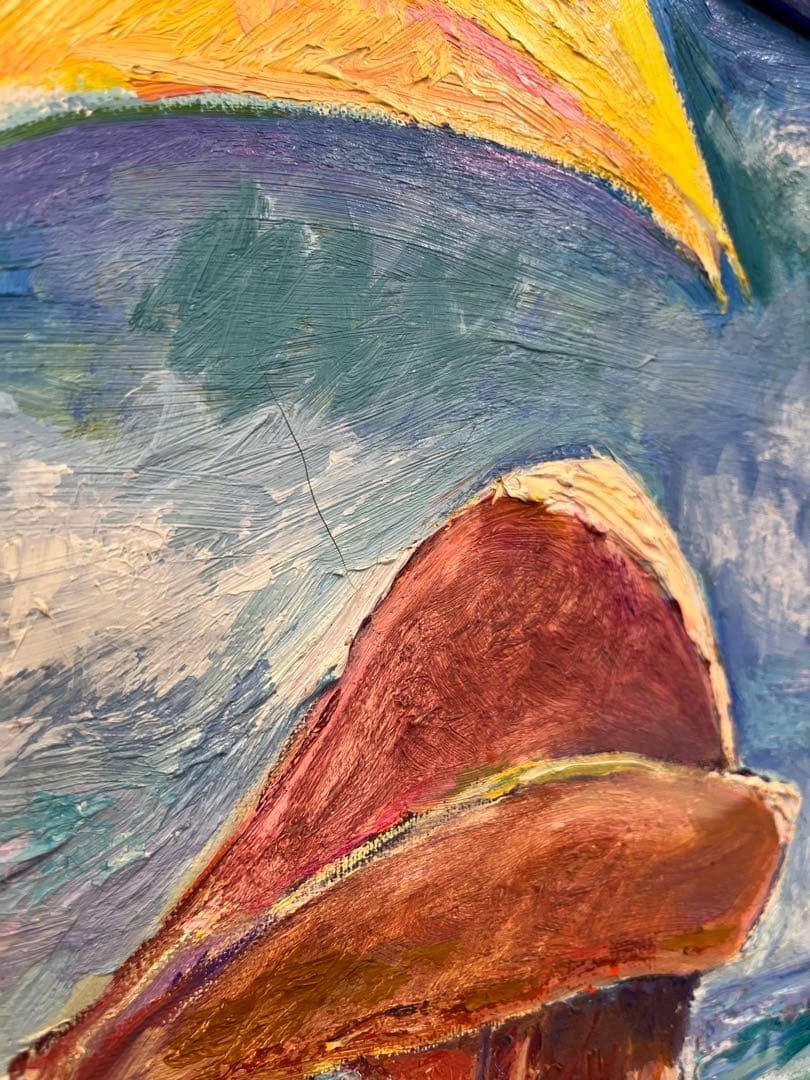 巨大ハワイアンアート 原画 真作 Ana Monaghan アナ・モナハン 額装