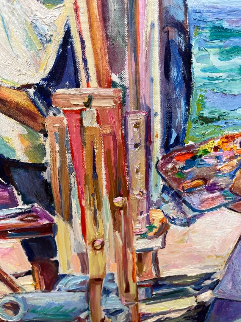 巨大ハワイアンアート 原画 真作 Ana Monaghan アナ・モナハン 額装