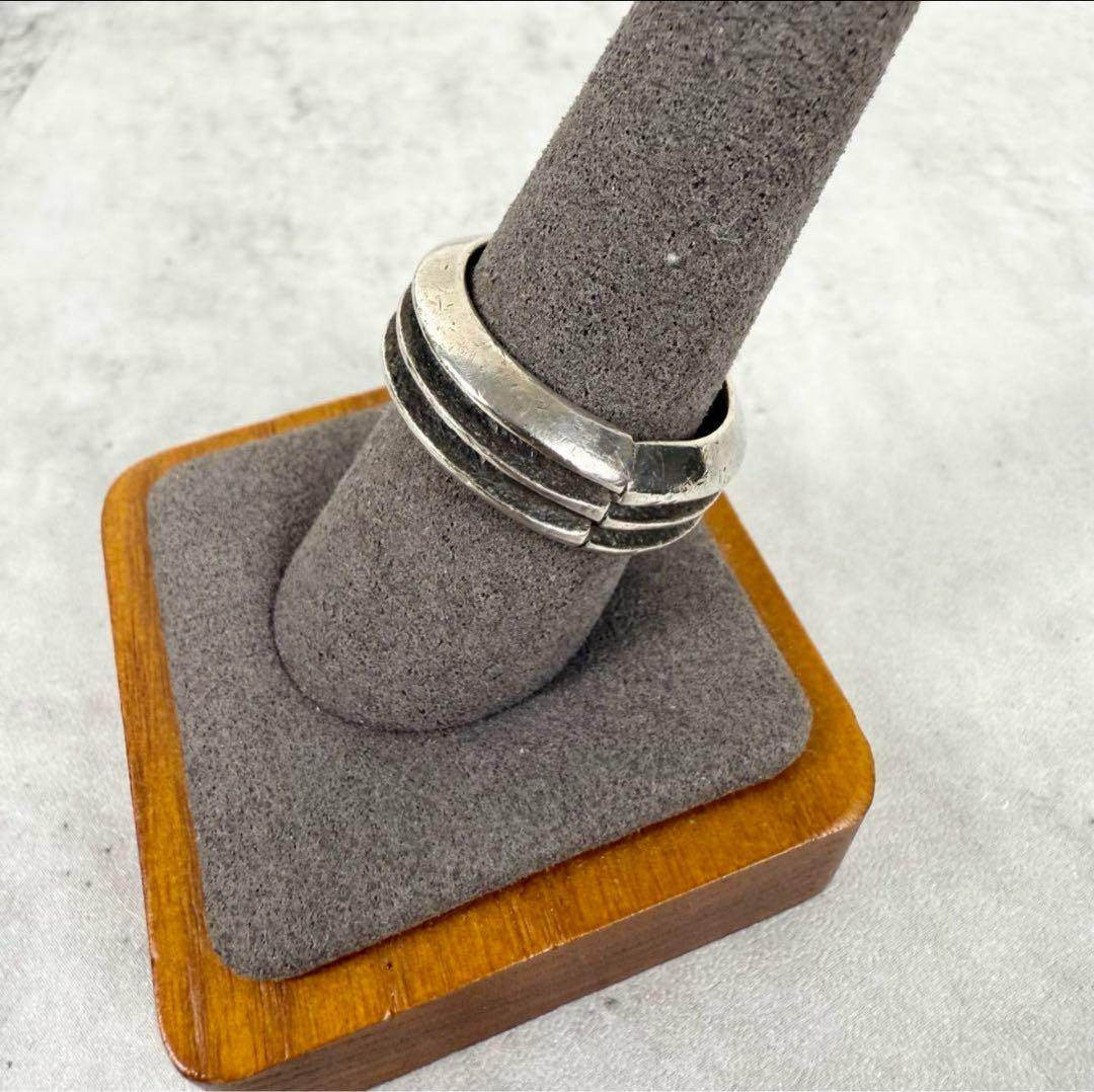 NAVAJO アーロンアンダーソン 2ラインリング ナバホ トゥファキャスト